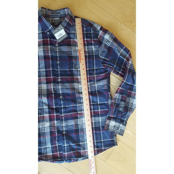 Eddie Bauer Mens Plain Classic cut Flannel Shirt, size S hunt‎ outdoors active - Picture 7 of 7